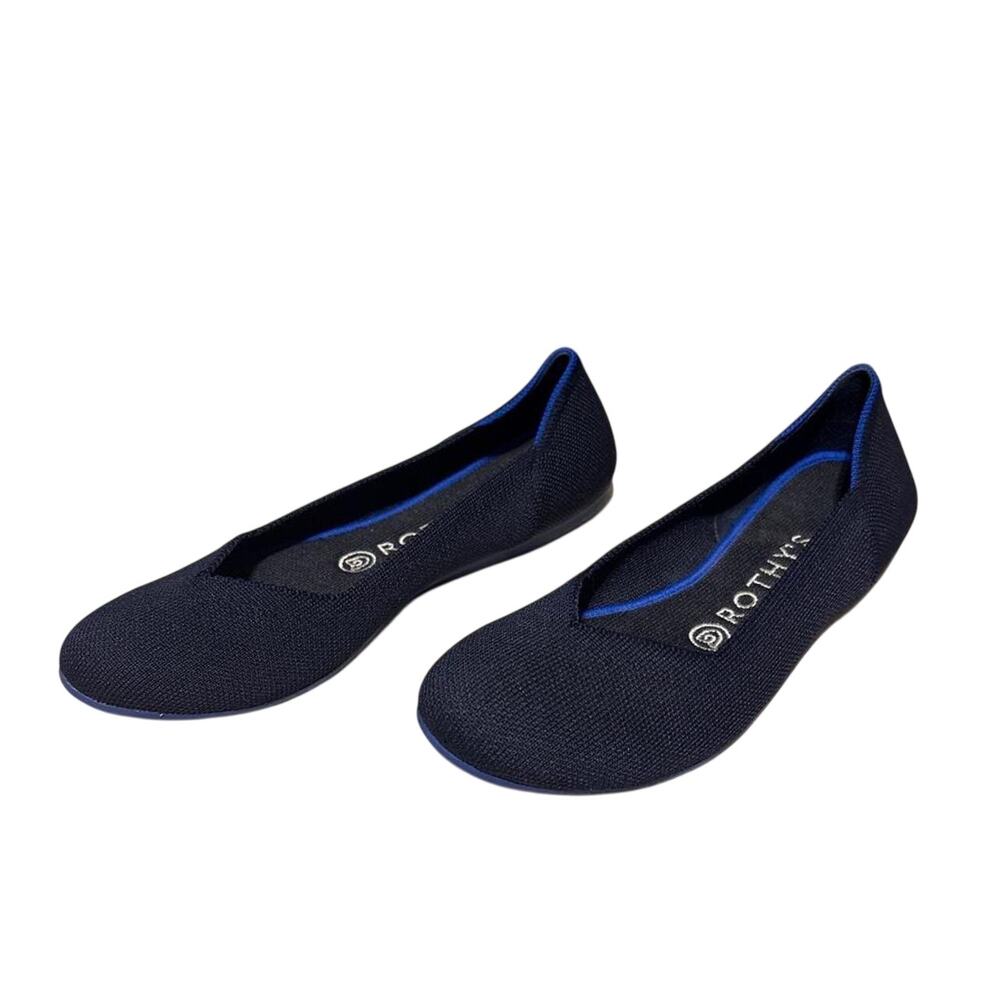 Rothy’s The Flat Womens 7.5 Black Round Toe Slip On Shoes